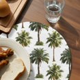 thumbnail image 3 of Tropical Trees Round 13 Inch Placemats Set of 4, Summer Palm Trees Botanical Vintage Green HeatResistant Non Slip Place Mats for Dining Table, Wipeable Braided Kitchen Table Mats for Housewarming, 3 of 9