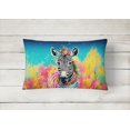 thumbnail image 2 of Carolines Treasures DAC4052PW1216 16 x 12 in. Unisex Hippie Animal Zebra Polyester Fabric Throw Pillow, 2 of 4