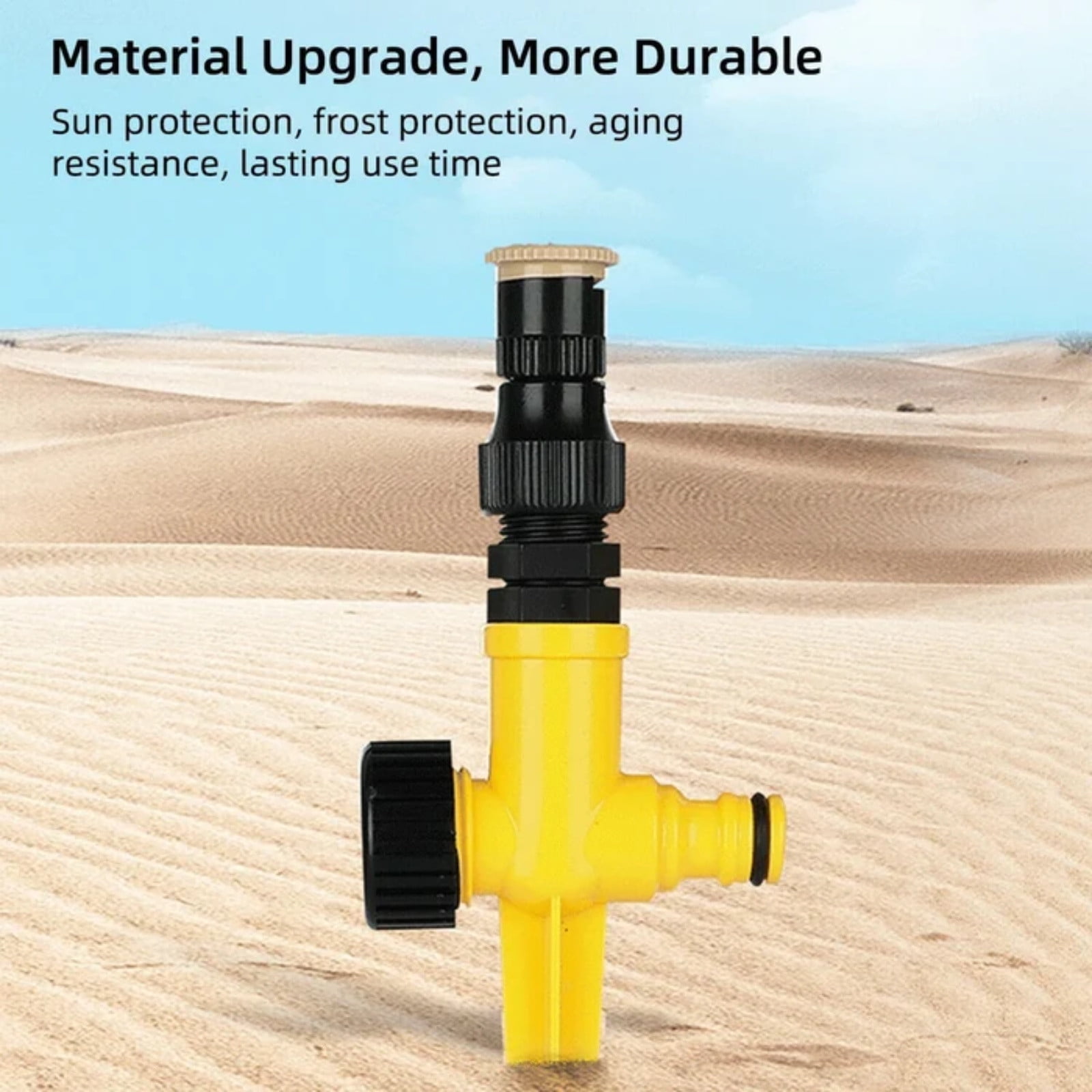 Deeceymbur 4PCS Above Ground Sprinkler System for Garden, 360° Auto Rotating Garden Sprinkler System - Smart Irrigation for Lawn, Patio, Full-Circle Watering Coverage