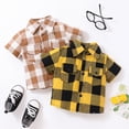 thumbnail image 4 of KYAIGUO 1-5 Years Boys Short Sleeve Button down Shirt Summer Plaid Casual Shirts for Baby Toddler, 4 of 10