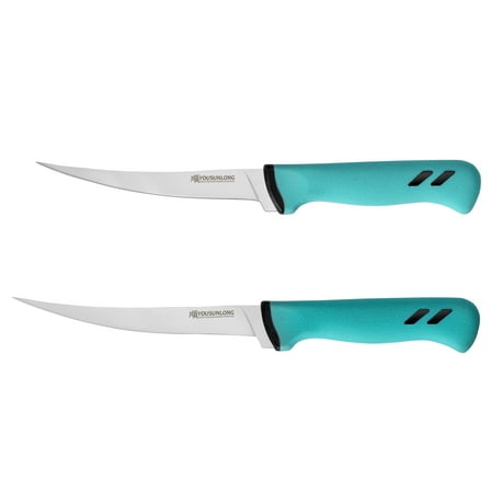 YOUSUNLONG Fillet and Boning Knife Set 2-Piece, 6''7'' High-Carbon Steel Blades, Professional Kitchen Knives with Ergonomic Handles