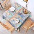 thumbnail image 2 of Multicolor Ethnic Striped Pattern Square Tablecloth,Waterproof Square Table Cover,Wipeable Spillproof Washable Table Cover for Home Kitchen Party Decor 52"x52"(132x132cm), 2 of 6