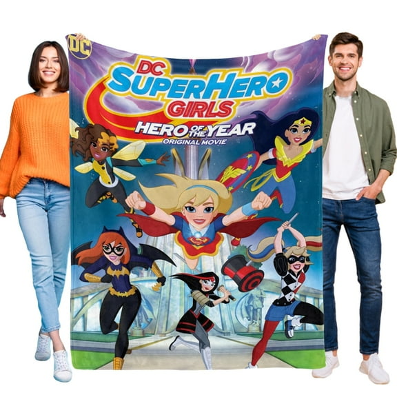 Super Hero Girls-themed Pals Plush Throw Blanket Gifts for Fans Girls Boys Women Present Suitable for a variety of settings 40''*60''(100*150cm)