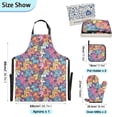 thumbnail image 3 of Cartoon Unicorns and Horses 5 Pcs Kitchen Set Heat Resistant Oven Mitts and Non-Slip Pot Holders with Adjustable Cooking Apron, 3 of 6