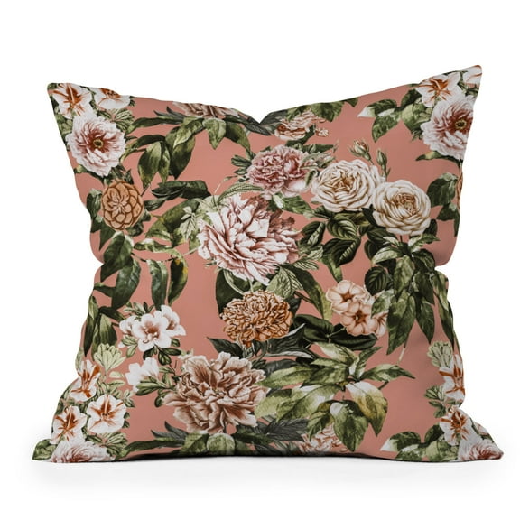 Society6 Marta Barragan Camarasa Wild Rose Meadow 18" x 18" Decorative Throw Pillow