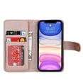 thumbnail image 7 of ELEHOLD Luxury Wallet Case for iPhone 11 (6.1") Card Slots Zipper Purse Stand Function with Crossbody Strap Wrist Strap PU Leather Shockproof Case for iPhone 11,Rosegold, 7 of 7