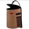 Lusso Gear | Car Trash Can | Hanging, Leakproof Vinyl Garbage Bin with Removable Liner | Large Capacity, Flip Open Lid | Hang or Mount | 2.5 Gallon, Tan