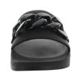 thumbnail image 2 of INC Womens Black Chain Detail Comfort Peymin Round Toe Platform Slip On Slide Sandals 10 M, 2 of 3