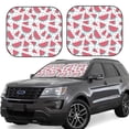 thumbnail image 2 of Picia Watermelon 2 Piece Car Windshield Sun Shade Foldable | Foldable Sun Shield for Front Window Blocks UV Rays and Keeps Your Vehicle Cool-Large, 2 of 7