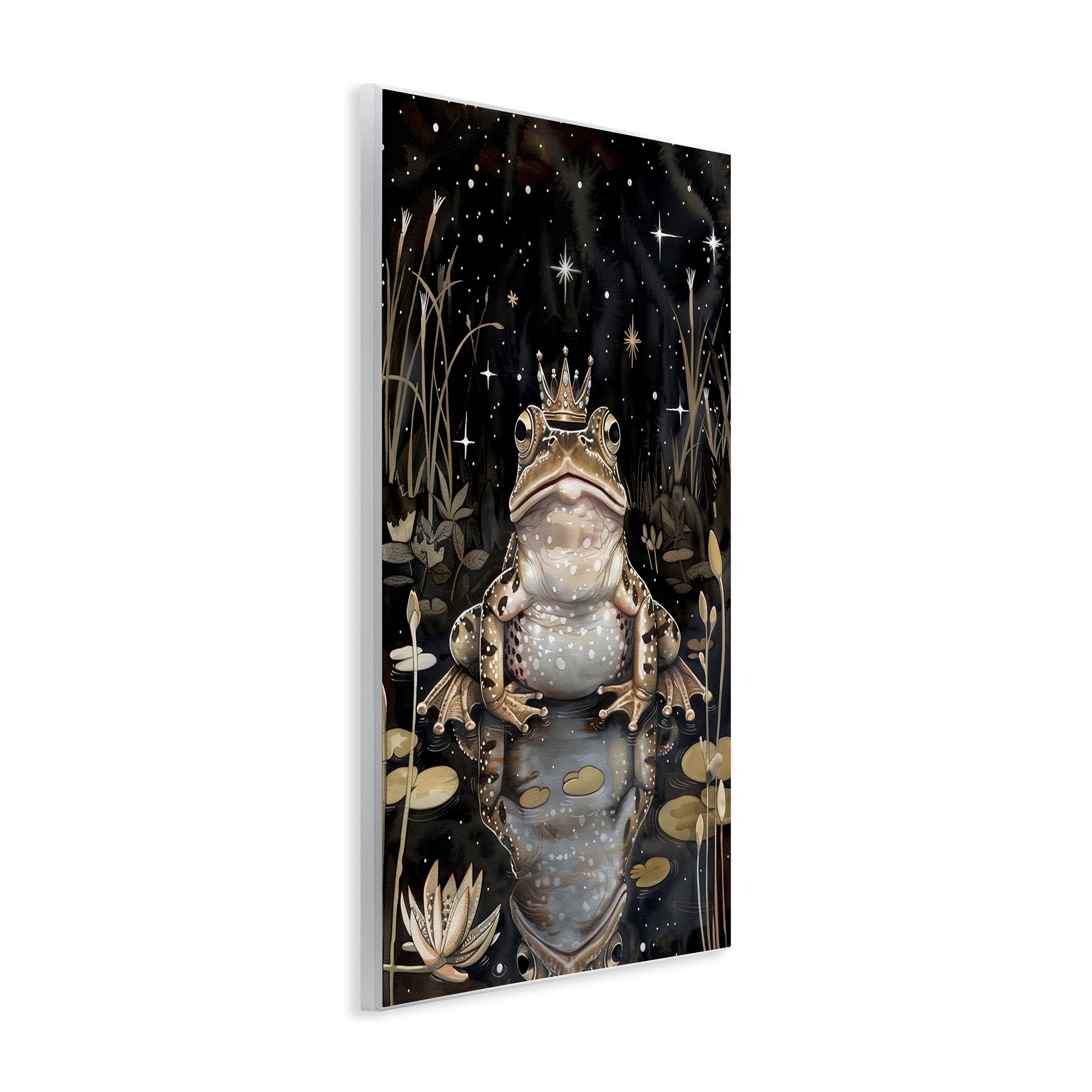 Stupell Industries Regal Toad at Night Animals & Insects Painting Unframed Art Print Wall Art, 13 x 19