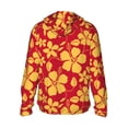 thumbnail image 3 of Fotbe Red Vintage Flowers Men's Women's UPF 50+ Sun Protection Jacket Hooded Cooling Shirt with Pockets Hiking Outdoor Performance-XX-Large, 3 of 9