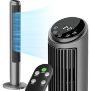 Magshion 41" Oscillating Tower Fan for Bedroom, 12-Speed Bladeless Standing Fan with Remote, Ultra-Quiet Cooling at 20dB, 36ft/s Velocity, 70° Oscillation, 15H Timer (Gray)