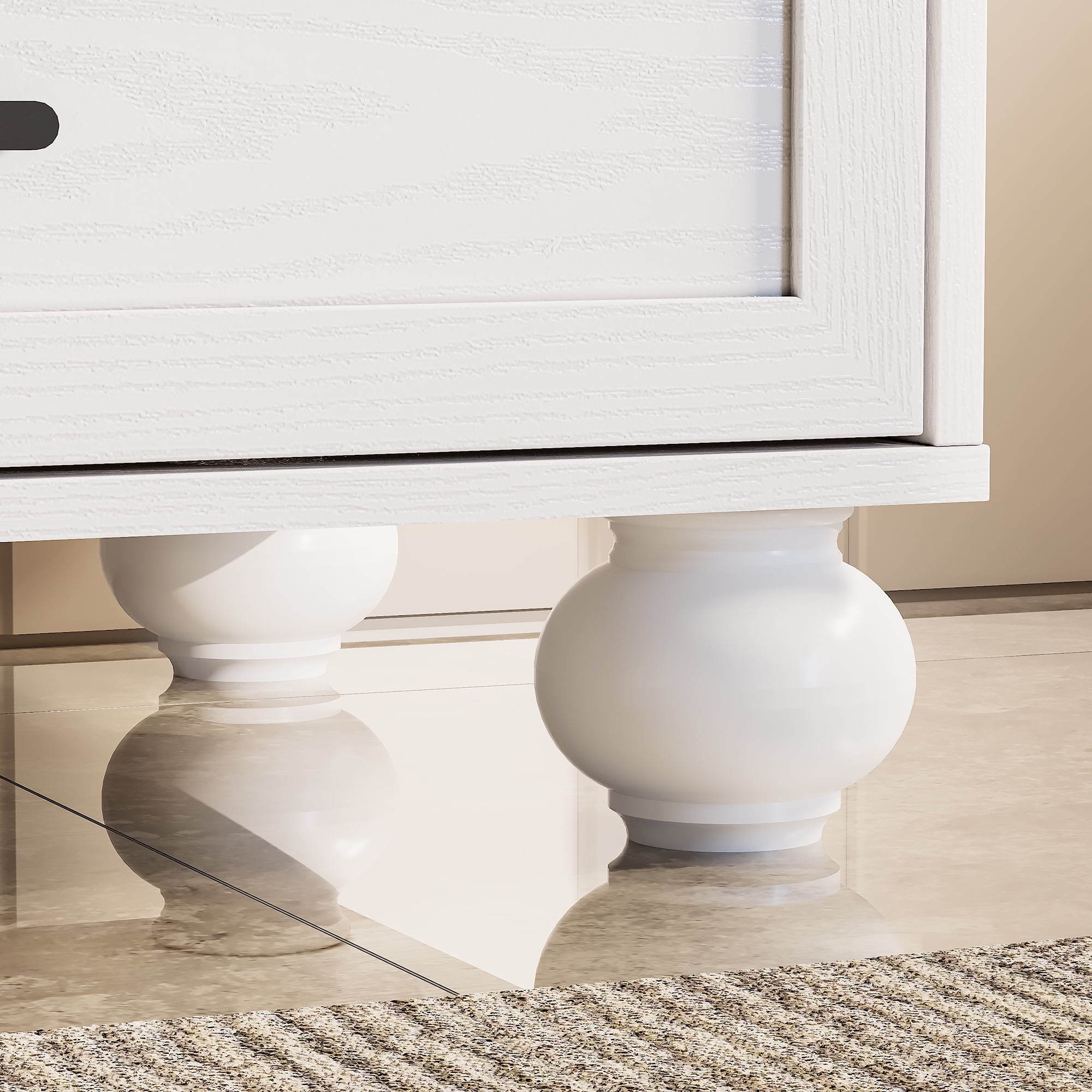 LIKIMIO 24" Bathroom Vanity with Ceramic Sink Combo, White Bathroom Storage Cabinet with Drawer, 4 Solid Legs, Adjustable Shelf, Freestanding Wooden Modern Bathroom Cabinet