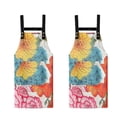 thumbnail image 1 of Delantal floral de 2 uds, delantal de lona impermeable para cocina casera de verano para mujer, Catering, 1 of 5