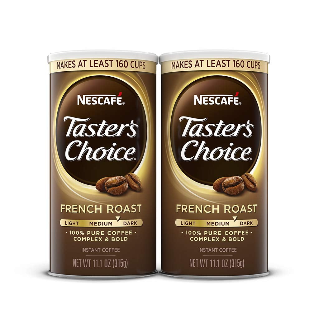 NESCAFE Taster's Choice, French Roast Medium Dark Roast Instant Coffee