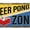 Beer Pong Zone Wall Sign, variant on Elephant Stock Beer Pong Zone Wall Sign Wall Art - Horizontal Multi Panel Canvas - Living Room Wall Decor - Wall Signs Multi Panel - Black And Blue Decor - 23" x 14"