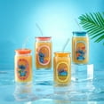 thumbnail image 5 of Disney Stitch Island Vibes Tumbler Glasses with Lids & Straws, 16-ounces, Set of 4, 5 of 5