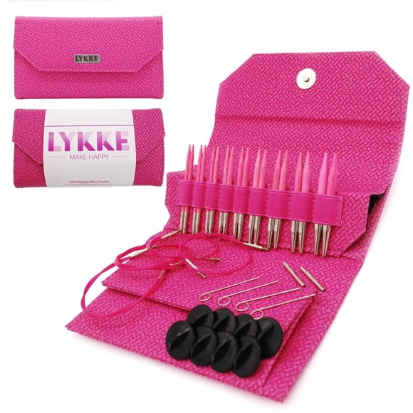 Set de regalo intercambiable Lykke de tejido de cesta magenta rubor de 3,5 pulgadas