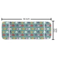 thumbnail image 2 of Animal Cartoon Microwave Oven Cover, Joyful Pattern Colorful Animals Happy Flowers Funny Nature, Water Resistant Organizer with Pockets for Kitchen, 36" x 12", Multicolor, by Ambesonne, 2 of 4