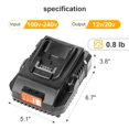 thumbnail image 4 of Batería de repuesto de 2 unidades de 20 V como máximo 5 Ah para Dewalt con cargador, 4 of 7