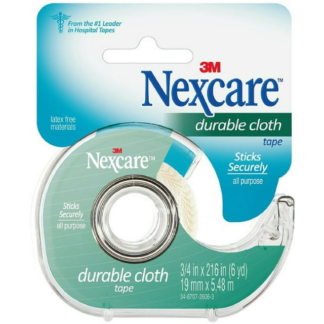 Nexcare Durable Cloth Tape 3/4 Inch X 6 Yards, 1 ea (Pack of 2)