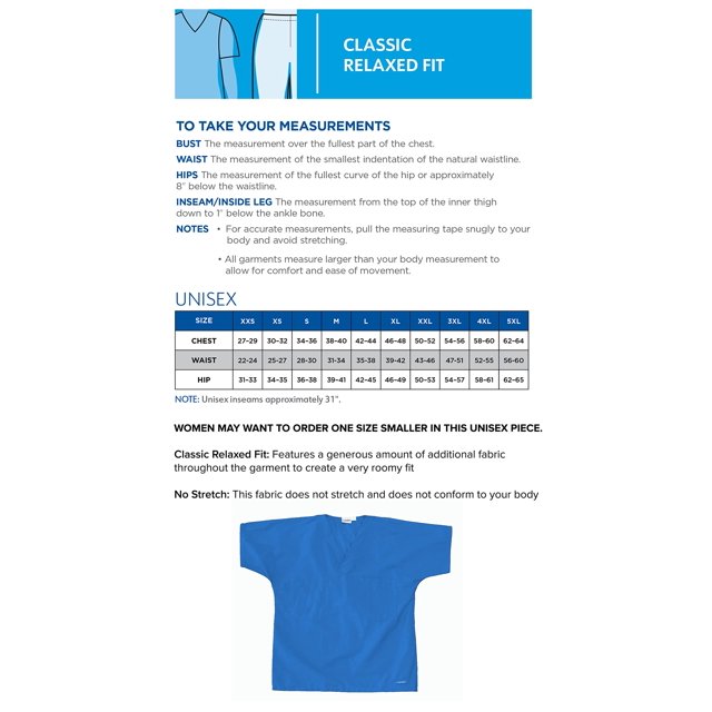 Landau Essentials Haut de Sarrau à Encolure en V : 1 Poche, Réversible, Unisexe, Coupe Classique Décontractée Sarraus Médicaux 7502