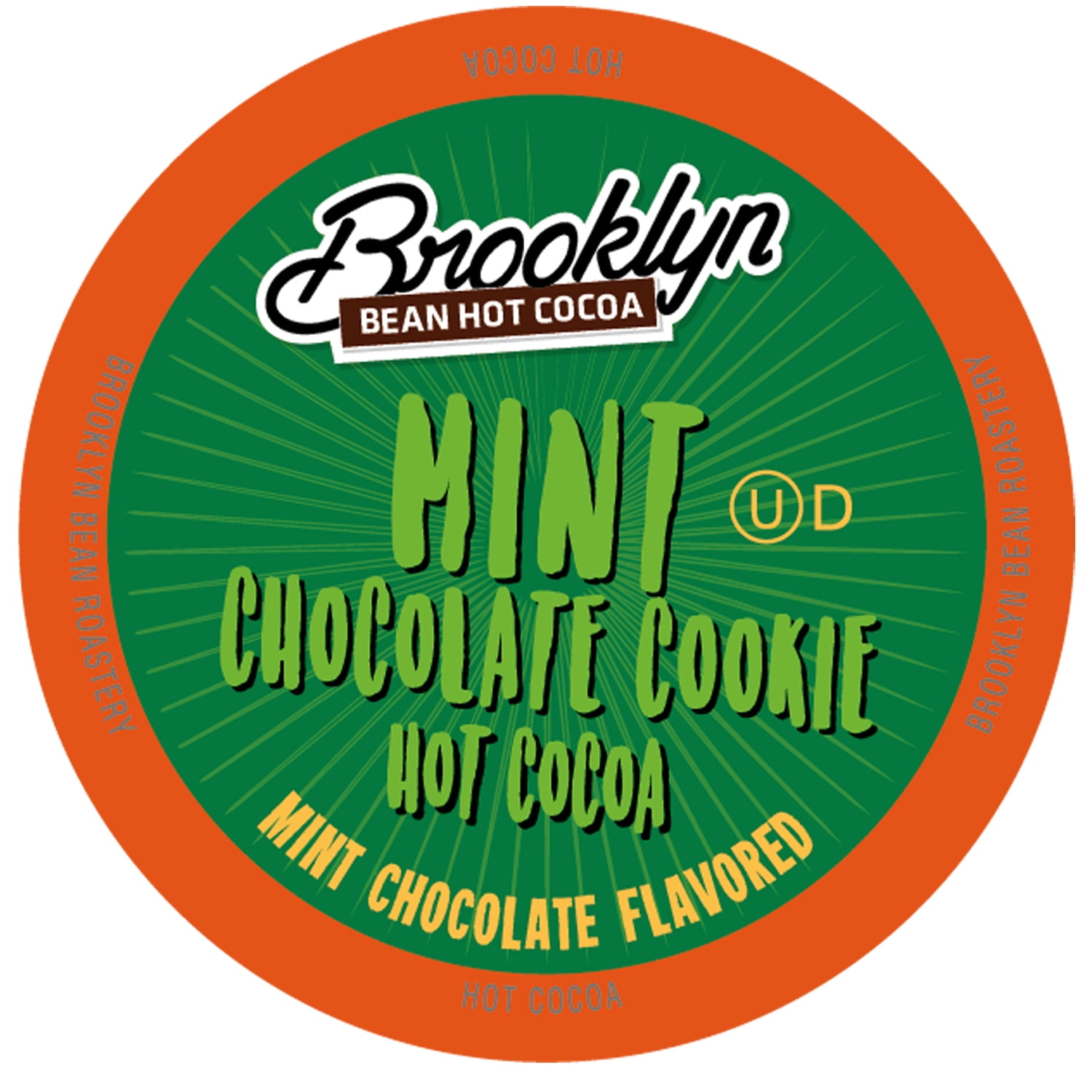 Brooklyn Bean, Mint Chocolate FLAVORED Hot Cocoa Pods,  Keurig 2.0 K-Cup Compatible, Mint Chocolate Cookie, 72 Brewers