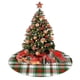 thumbnail image 4 of Falda de árbol de Navidad a cuadros decorativa navideña, suave y divertida, collar para árbol de Navidad, decoración navideña de granja de 48", 4 of 4