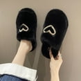 thumbnail image 1 of Nuevos zapatos de hebilla de cristal de Metal para exteriores, pantuflas de piel con tacón de cuña de fondo grueso para mujer, pantuflas cálidas de cabeza redonda para invierno 40 Gao Jinjia LED, 1 of 2