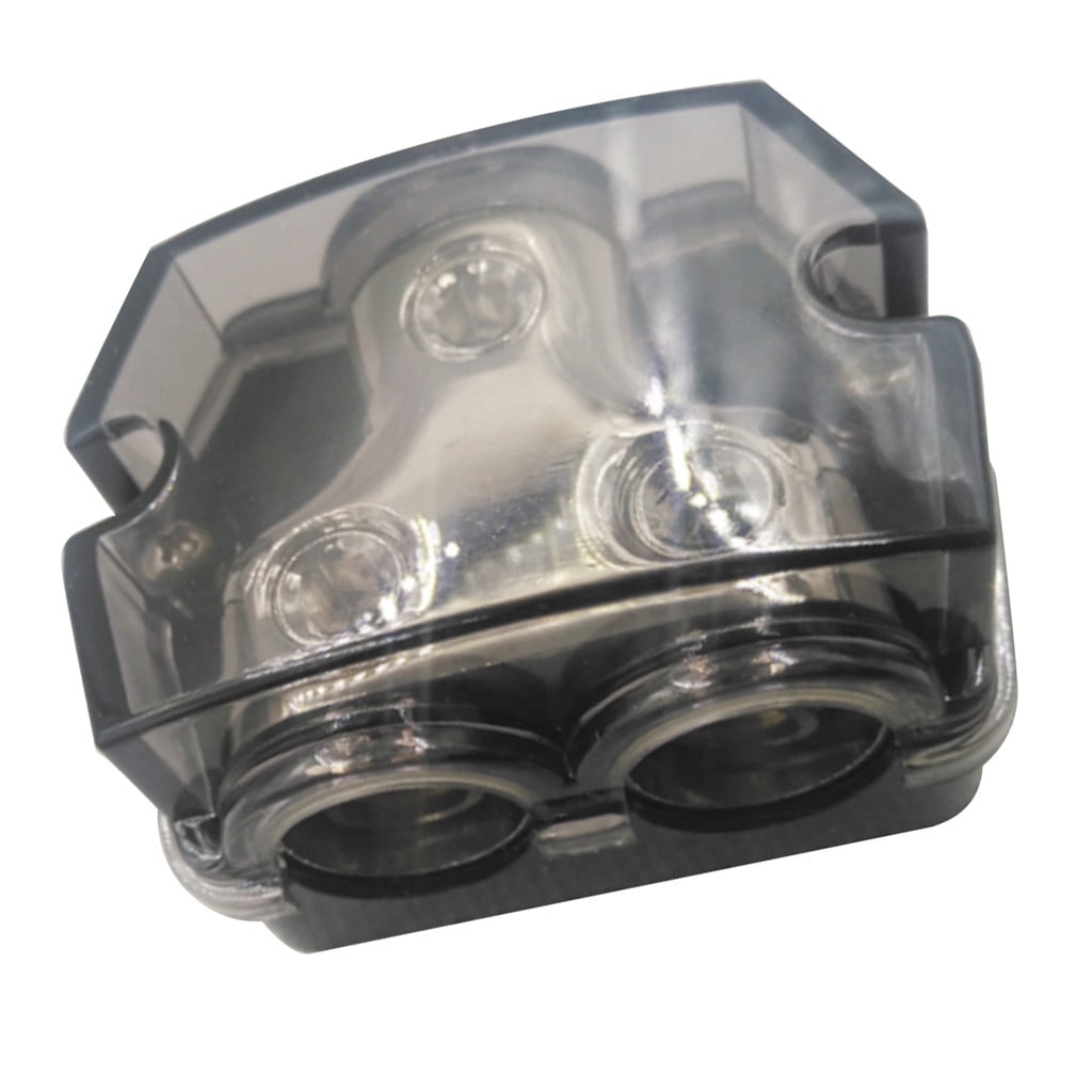 2Way 0GA Power/Ground Wire Distribution Block for Audio Amp Systems