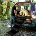 thumbnail image 5 of Foldable Dog Car Steps for Large Dogs, 5 Steps Portable Pet Stair Ramp with Handle, Lightweight Dog Ladder with Non-Slip Surface for Truck, SUV, Supports up to 110 lbs, Metal Frame, 5 of 7