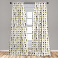 thumbnail image 5 of Ambesonne Cactus Curtains, Botanical Little Triangles, Pair of 28"x95", Multicolor, 5 of 5
