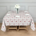 thumbnail image 3 of Christmas Square Tablecloth 42x42 Inch – Waterproof Polyester Printed Table Cover, Wrinkle Resistant & Washable for Kitchen Dining Picnic Party Decor, Single-v4-15, White, 3 of 6