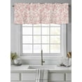 thumbnail image 4 of Red Pastoral Flowers Valances for Windows, Rod Pocket Kitchen Valance Curtains - Soft & Washable Small Window Treatment for Living Room,&nbsp;Bathroom, Vintage Farmhouse Pattern, 54x18inch, 4 of 9