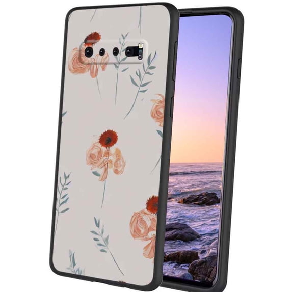 Compatible with Samsung Galaxy S10+ Plus Phone Case, Flowers-4 Case Men Women, Flexible Silicone Shockproof Case for Samsung Galaxy S10+ Plus