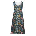 thumbnail image 4 of Giftesty Summer Dresses for Women Womens Fashion Holiday Summer Casual Printing Sleeveless Party Beach Loose Dress, 4 of 5