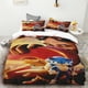 thumbnail image 5 of Funda nórdica 3D exquisita caricatura Sonic papel tapiz Anime impresión digital juego de cama edredón cama suave niños jóvenes regalo, 5 of 5