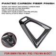 thumbnail image 4 of Xotic Tech Inner Gear Shifter Console Base Real Carbon Fiber Surround Molding Cover Trim w/M-DCT Transmission Compatible with BMW M2 F87 2015-2019, M3 F80 2014-2019, M4 F82/ F83 2014-2019, 4 of 8