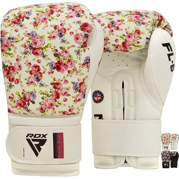 RDX Women Boxing Gloves for Training Muay Thai Maya Hide Leather Ladies Mitts, Kickboxing, Sparring Glove for Punch Bag, Focus Pads and Double End Ball Punching