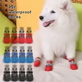 thumbnail image 2 of Methold 2 pares de calcetines pequeños para mascotas Animal transpirable elástico impermeable calcetín para botas caminar senderismo zapato portátil Suministros para perros Azul L Methold PT004541-06, 2 of 6