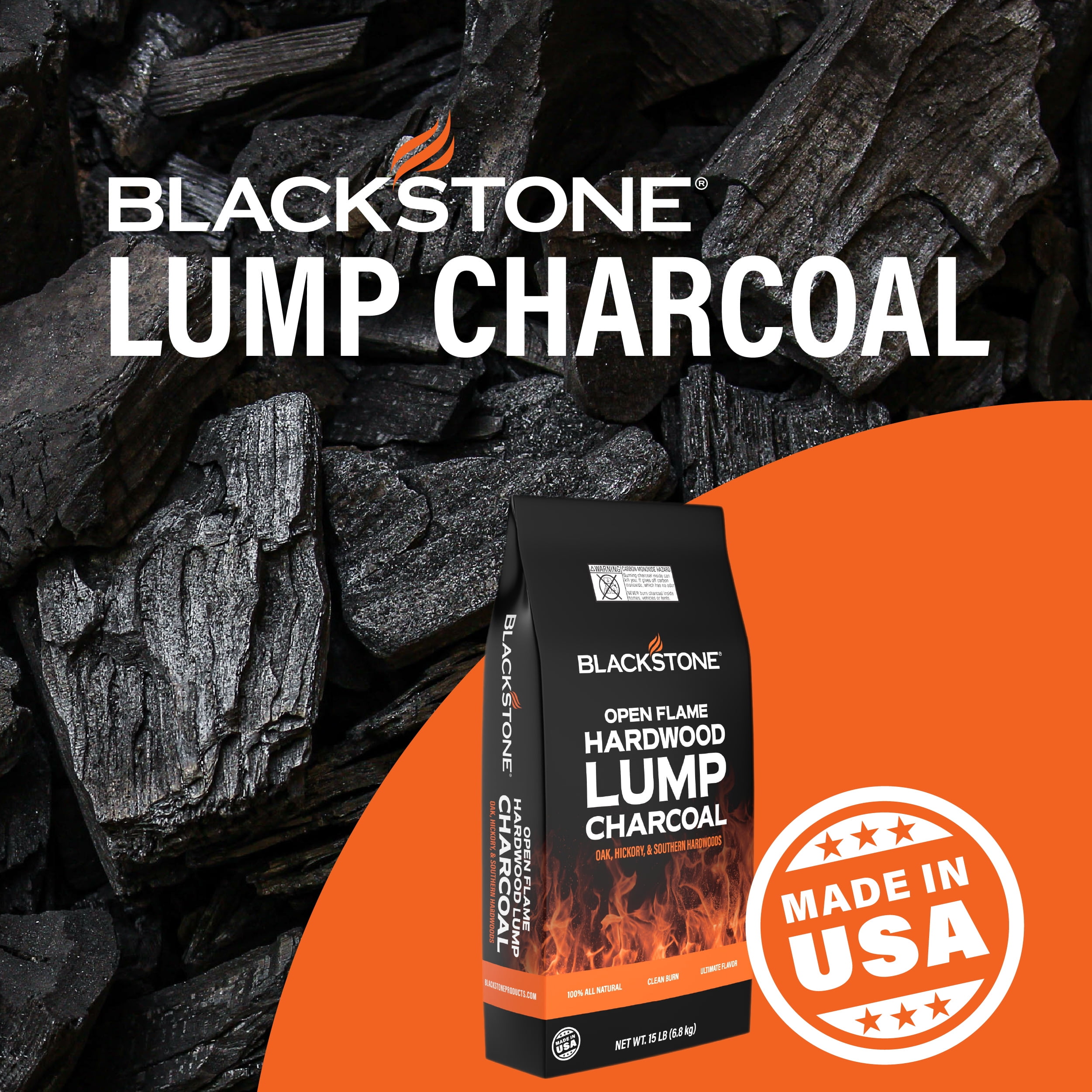 Blackstone Hardwood Lump Charcoal, 15 lb.