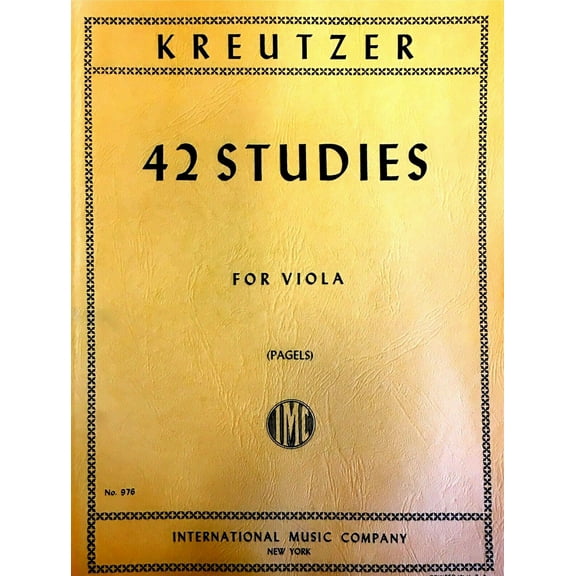 Kreutzer, Rodolphe - 42 Studies - Viola solo - transcribed by L Pagels - (IMC # 976)