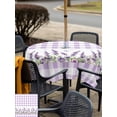 thumbnail image 5 of Outdoor Tablecloths with Umbrella Hole & Zipper, Purple Lavenders 54x54 Inch Square Tablecloths, Spring Floral Plaid Farmhouse Elegant Waterproof Table Cloth, Patio/Pool/Picnic Table Covers, 5 of 8