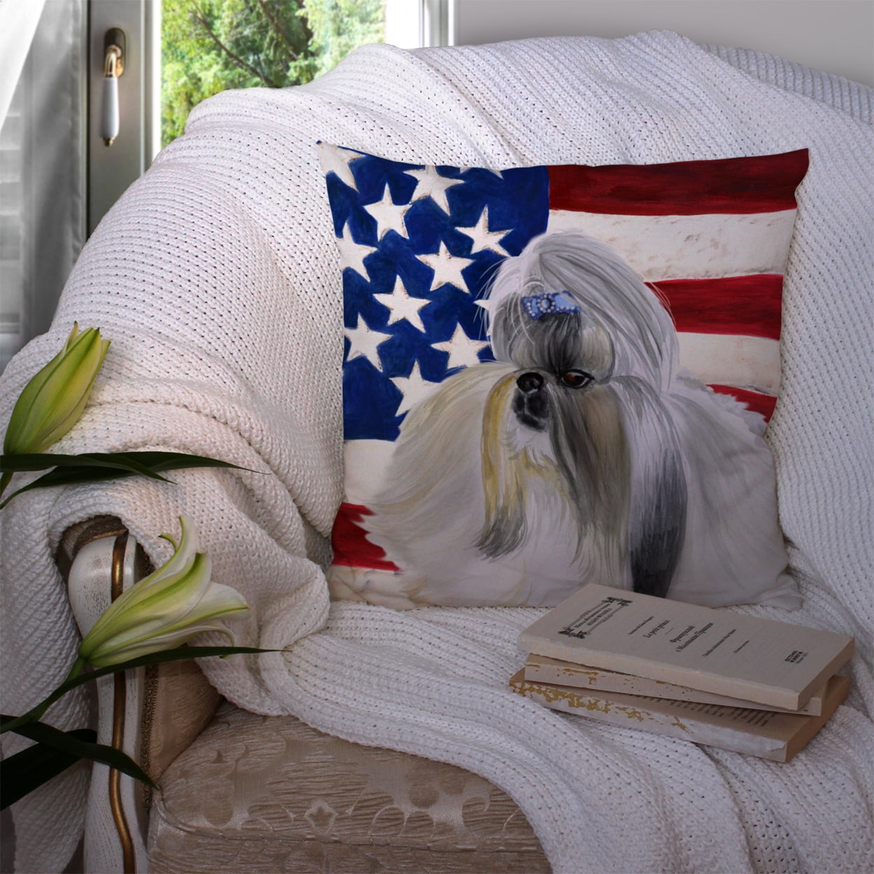 Design with Dog Fabric Decorative Pillow