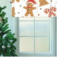 thumbnail image 5 of Christmas Valance for Windows,Gingerbread Man Winter Window Treatments 1 Panel Short Curtains for Kitchen Windows Bathroom Bedroom,54 x 18 Inch, 5 of 6