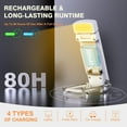 thumbnail image 3 of Book Reading Light with Timer, Rechargeable Light for Reading, Clip-on LED Bookmark Lamp with 3 Amber Colors & 5 Brightness Dimmable for Night Reading Perfect for Book Lovers, White, 3 of 9
