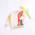 thumbnail image 2 of Baozhu Toddler Girls Sweatshirts Autumn Shirts for Kids Long Sleeve Children Tops Rainbow Sun Pattern Baby Outerwear Outfits Clothes, 2 of 5