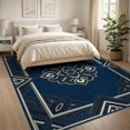 thumbnail image 3 of ODIKA 8'x10' Washable Area Rug Navy Large Geometric Balanced Lines Abstract Composition Pile for Living Room, Under Sectional, Family , Durable, Non-Slip, 3 of 7