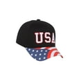 thumbnail image 3 of Top Headwear USA Low Profile Striped Brim Adjustable Hat - Black, 3 of 4