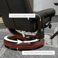 thumbnail image 6 of HOMCOM PU Leather Massage Recliner with Ottoman and Remote, Brown, 6 of 10